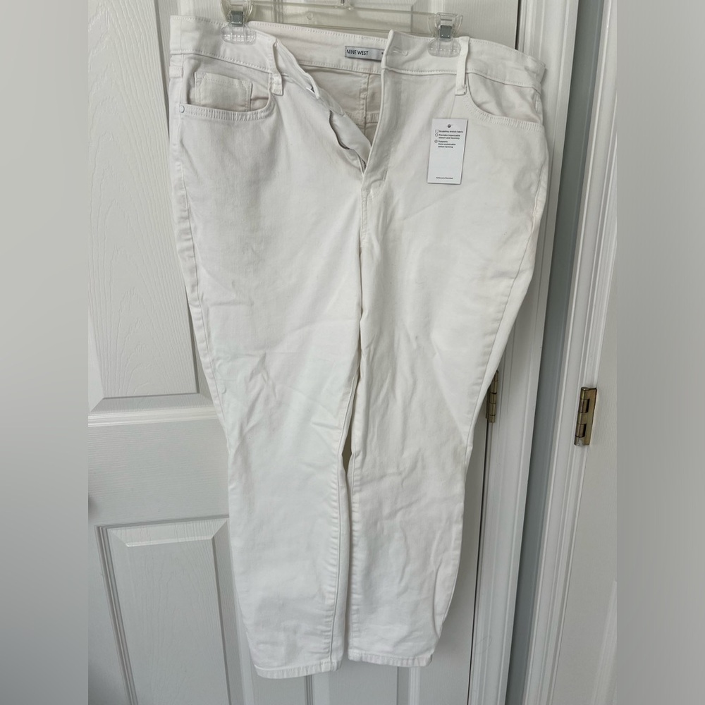 Nine West skinny white pants size 18 NWT